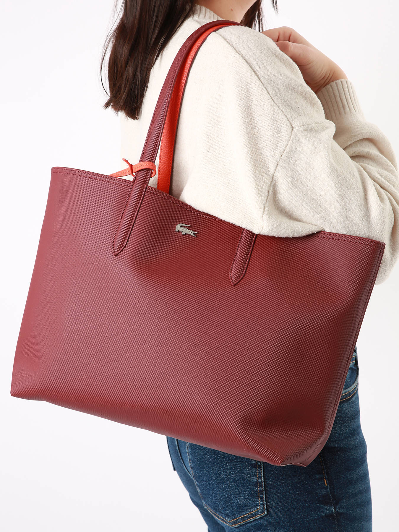 Lacoste sac sales cabas anna reversible