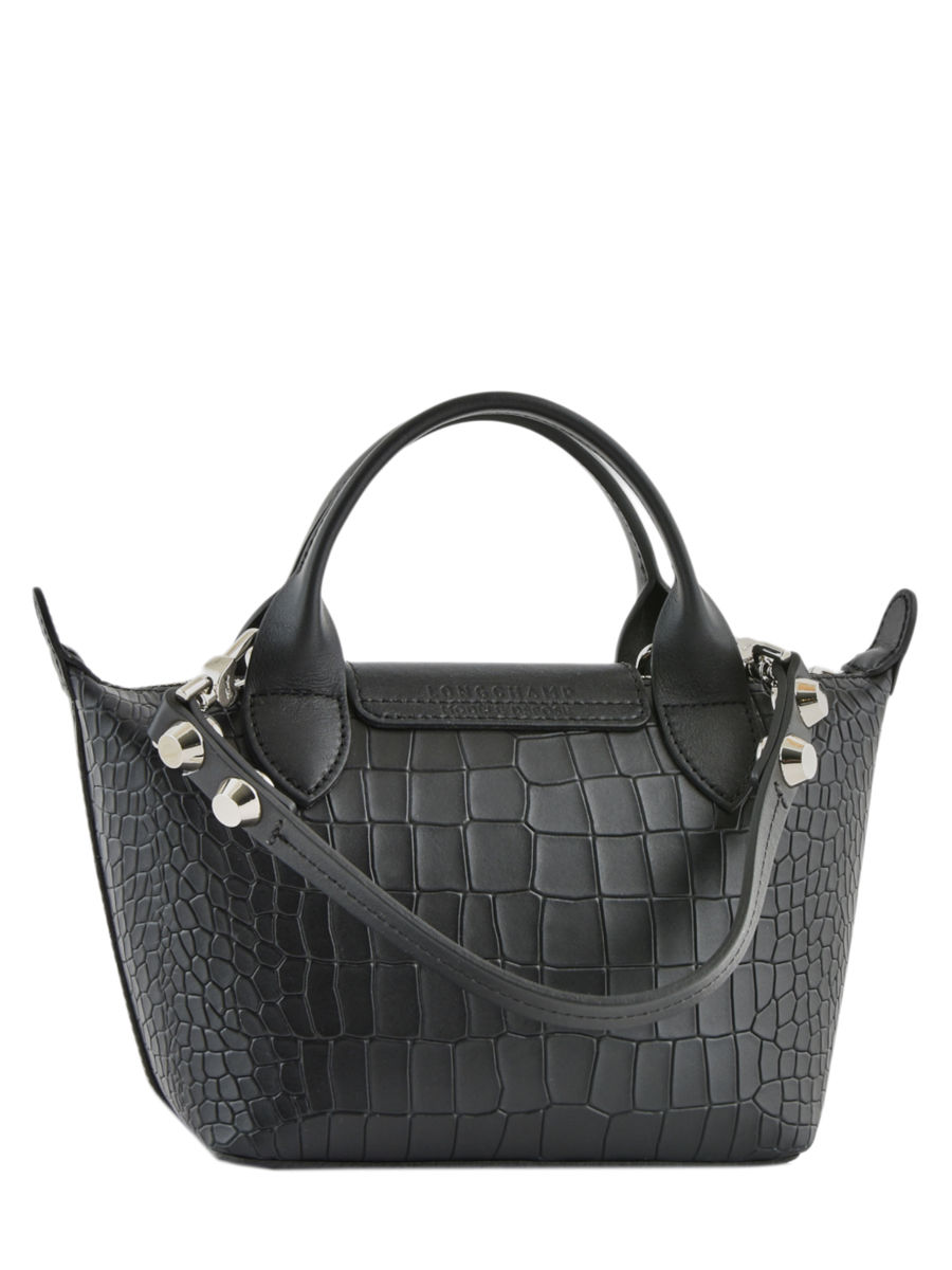 Sac port?� main Longchamp Le pliage cuir croco 1500HMV sur edisac.be