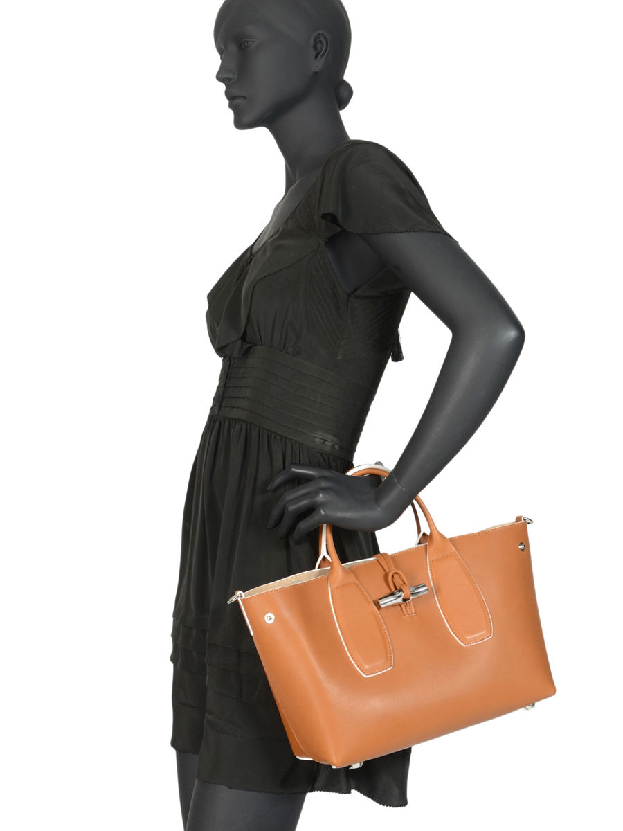 Sac porté main M Roseau Luxe cuir LONGCHAMP Sac porté main M Roseau Luxe cuir LONGCHAMP