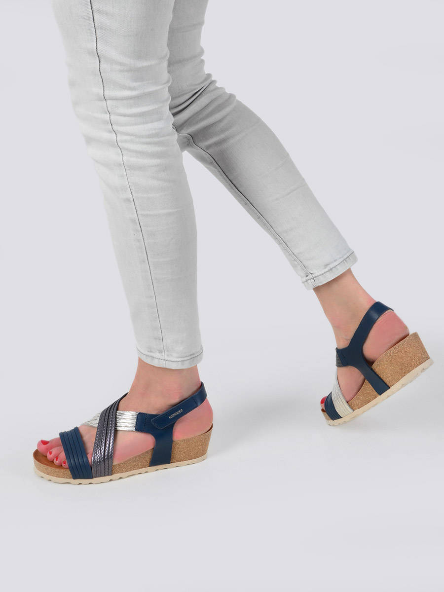 sandales mules compensées