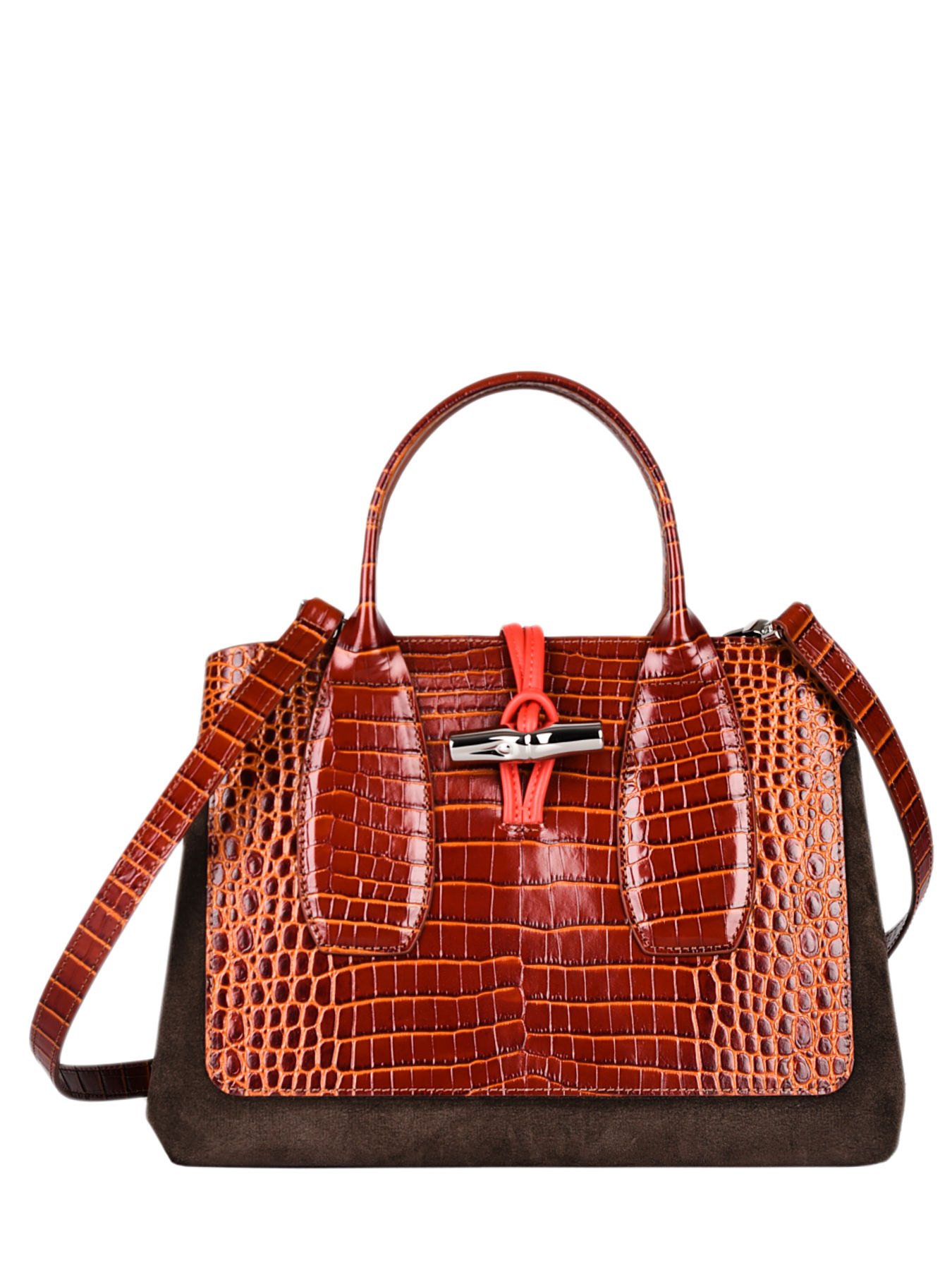 sac a main longchamp marron