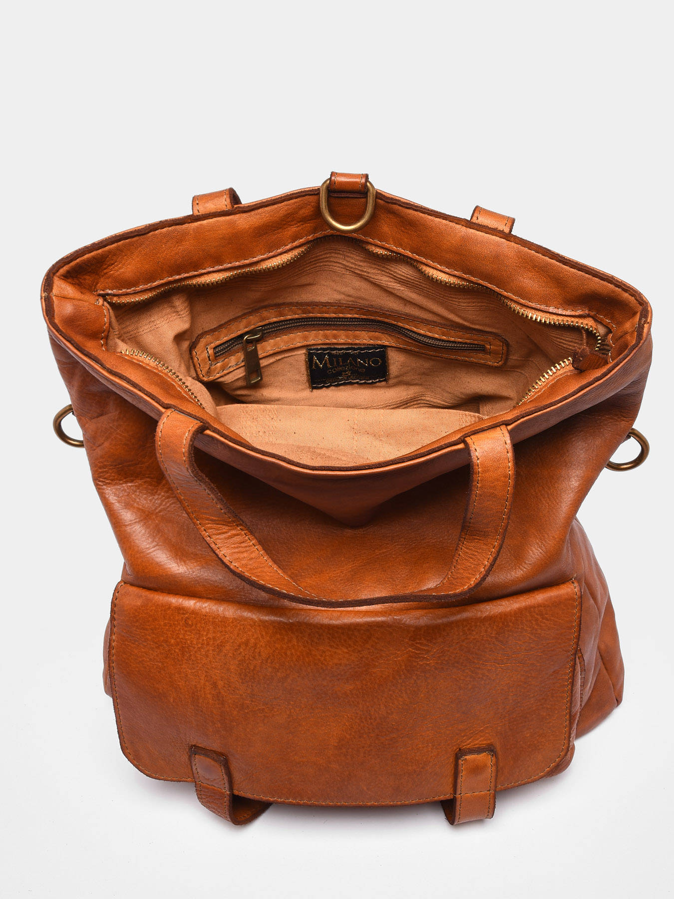rugtas Vilenca vintage leder Tassen & portemonnees Rugzakken 