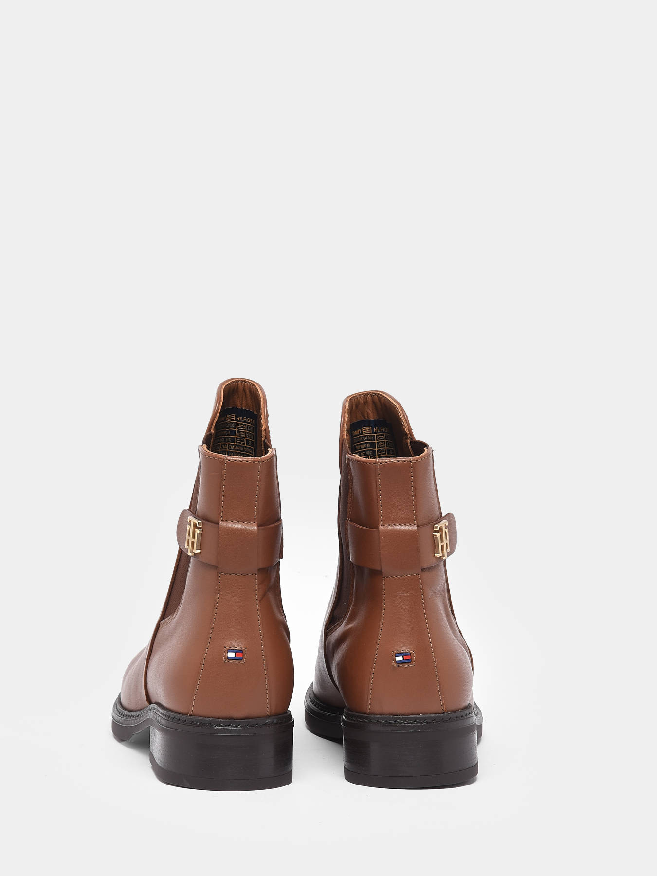 Boots/enkellaarsjes Tommy Hilfiger Women TH LEATHER FLAT BOOT op edisac.be