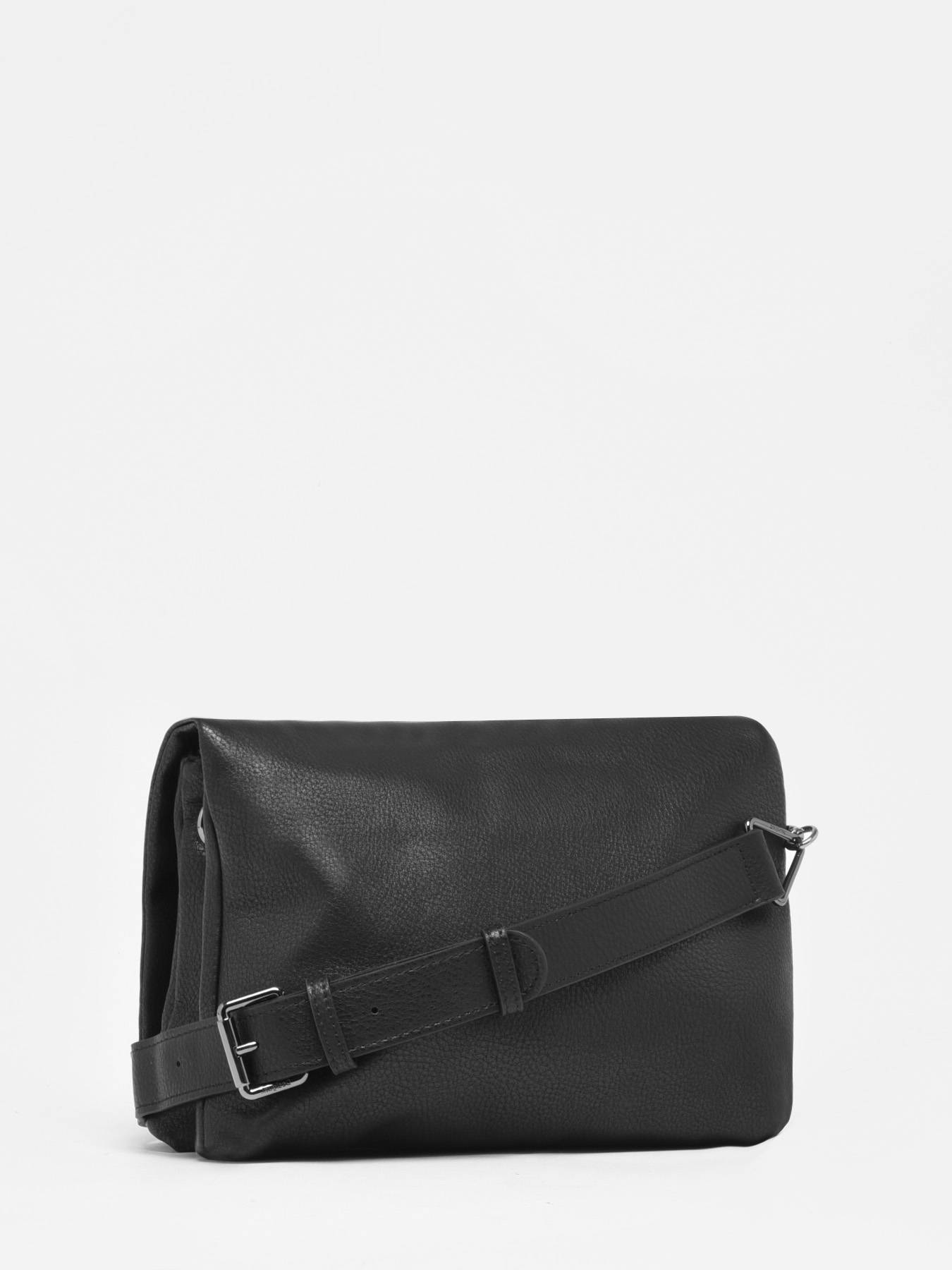 Manfield leren crossbody tas zwart | wehkamp