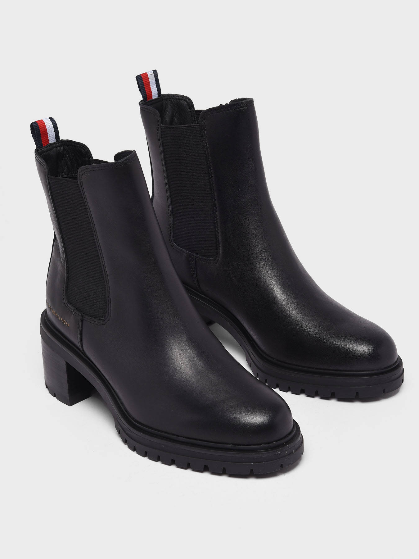 bottines en cuir tommy hilfiger
