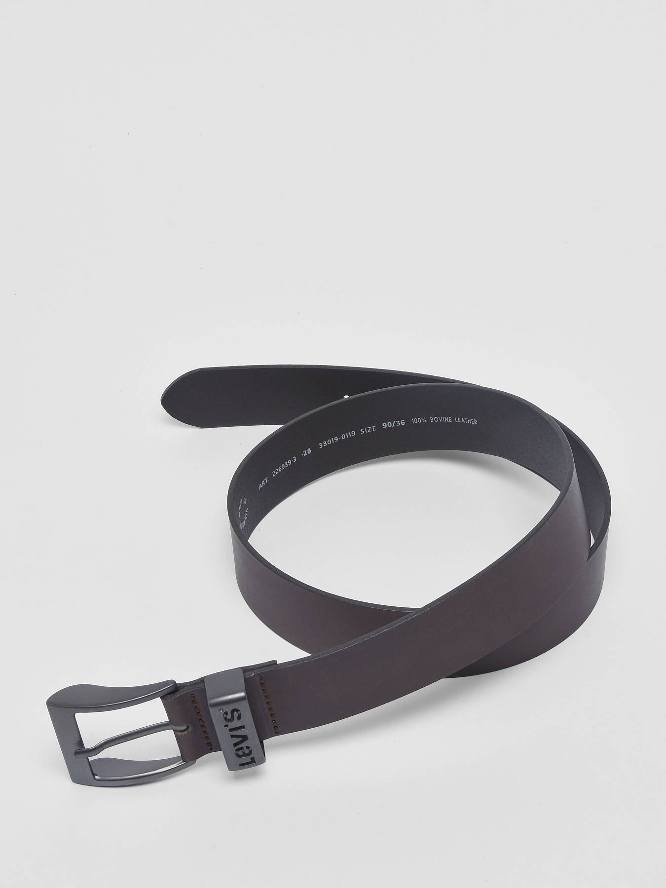 Levi's Ashland, Ceinture cuir noir Homme