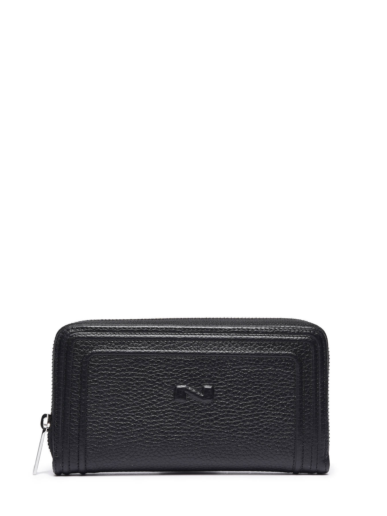 Portefeuille Organisateur Dopp Pour Homme – Cuir Noir, Fermeture éclair, Poches Transparentes