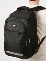 Sac  Dos 2 Compartiments + Pc 15" Miniprix Noir fac 2004-vue-porte
