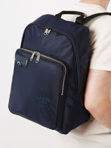 Rugzak Leo 1 Compartiment Lancel Blauw leo A12679-vue-porte