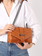 Schoudertas Jana Amour Leder Etrier Bruin jana amour EJAM002T-vue-porte