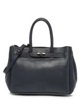 Sac Port Main Caviar Cuir Milano Bleu caviar CA23064