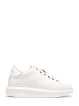 Sneakers Kapri Embossed En Cuir Karl lagerfeld Blanc women KL62523F