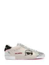 Sneakers Skool Karl Nft En Cuir Karl lagerfeld Beige women KL60136F