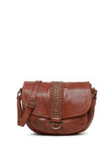 Sac Bandoulire Toscane Cuir Basilic pepper Marron toscane BTOS02