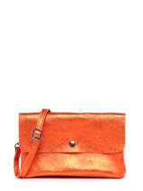 Cross Body Tas Nine Leder Milano Oranje nine NI23067