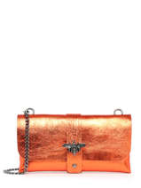 Sac Bandoulire Nine Cuir Milano Orange nine NI22111N