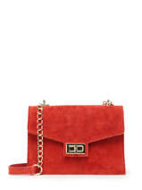 Sac Bandouliere Velvet Cuir Milano Orange velvet VE21121