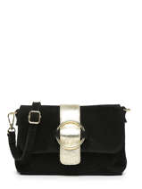 Sac Bandoulire Velvet Aspect Daim Milano Noir velvet VE22061