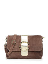 Sac Bandoulire Velvet Aspect Daim Milano Gris velvet VE22061