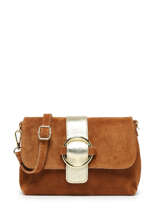 Sac Bandoulire Velvet Aspect Daim Milano Marron velvet VE22061
