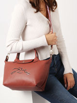 Longchamp Le pliage jockey Sac port main Rouge-vue-porte