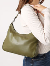 Schoudertas Caviar Leder Milano Groen caviar CA23065-vue-porte