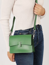 Cross Body Tas Mirage Leder Milano Groen mirage MI22112A-vue-porte