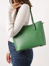 Sac Port paule Mirage Cuir Milano Vert mirage MI22064A-vue-porte