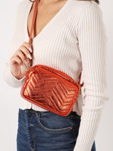 Cross Body Tas Nine Leder Milano Oranje nine NI19111N-vue-porte