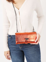 Sac Bandoulire Nine Cuir Milano Orange nine NI22111N-vue-porte