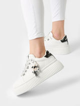 Sneakers Kreeper Lo Karl Nft En Cuir Karl lagerfeld Blanc women KL42376N-vue-porte