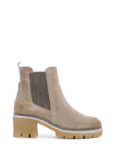 Chelsea Boots Met Hak Uit Leder Tamaris Beige women 41