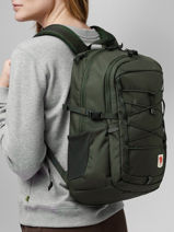 Rugzak 2 Compartimenten Met 13" Laptopvak Fjallraven Groen skule 23349-vue-porte