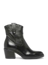 Boots  Talon En Cuir Mjus Noir women T82203