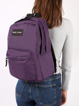 Sac  Dos 2 Compartiments Madisson Violet college 82441-vue-porte