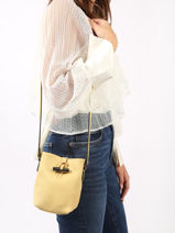 Longchamp Roseau essential Sac port travers Jaune-vue-porte