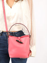 Longchamp Roseau essential Sac port travers Rose-vue-porte
