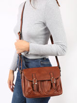 Cross Body Tas Toscane Hexagona Bruin toscane 579732-vue-porte