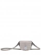 Longchamp Cavalcade croco Sac port travers Noir