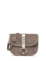 Sac Bandoulire Velvet Cuir Milano Marron velvet VE23062
