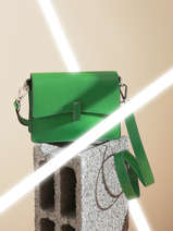 Cross Body Tas Mirage Leder Milano Groen mirage MI22112A