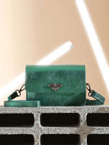 Cross Body Tas Nine Leder Milano Groen nine NI22115N