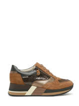 Sneakers En Cuir Mephisto Marron women P5143558