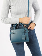 Sac  Main S Emilie Cuir Le tanneur Bleu emily TEMI1600-vue-porte
