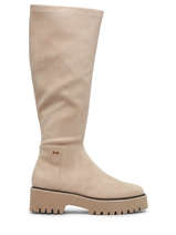 Hoge Laarzen Uit Leder Nathan baume Beige women 232N14