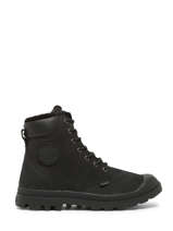 Enkellaarzen Uit Leder Palladium Zwart kids 72992010