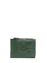 Porte-monnaie Porte-cartes Cuir Basilic pepper Vert cow BCOW22