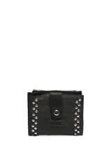 Porte-monnaie Cuir Cuir Basilic pepper Noir glam BGLA94