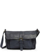 Cross Body Tas Cow Leder Basilic pepper Blauw cow BCOW60