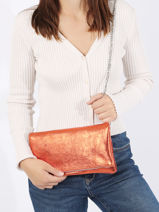 Sac Bandoulire Nine Cuir Milano Orange nine NI22112N-vue-porte